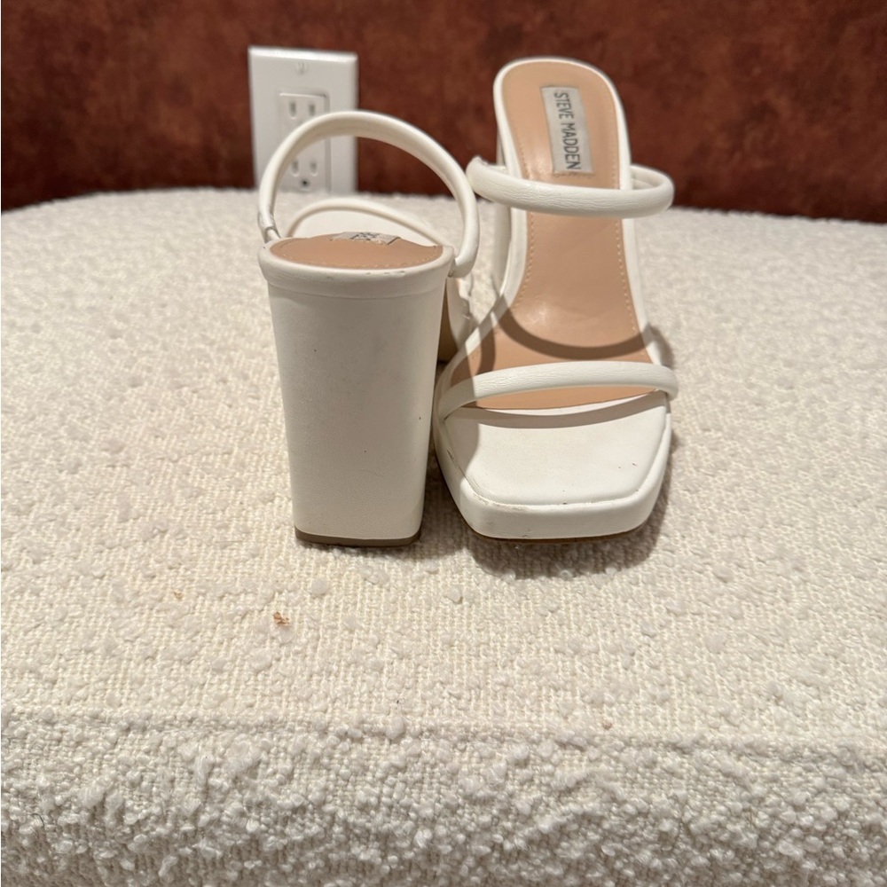 Steve Madden Cream Strappy Heels